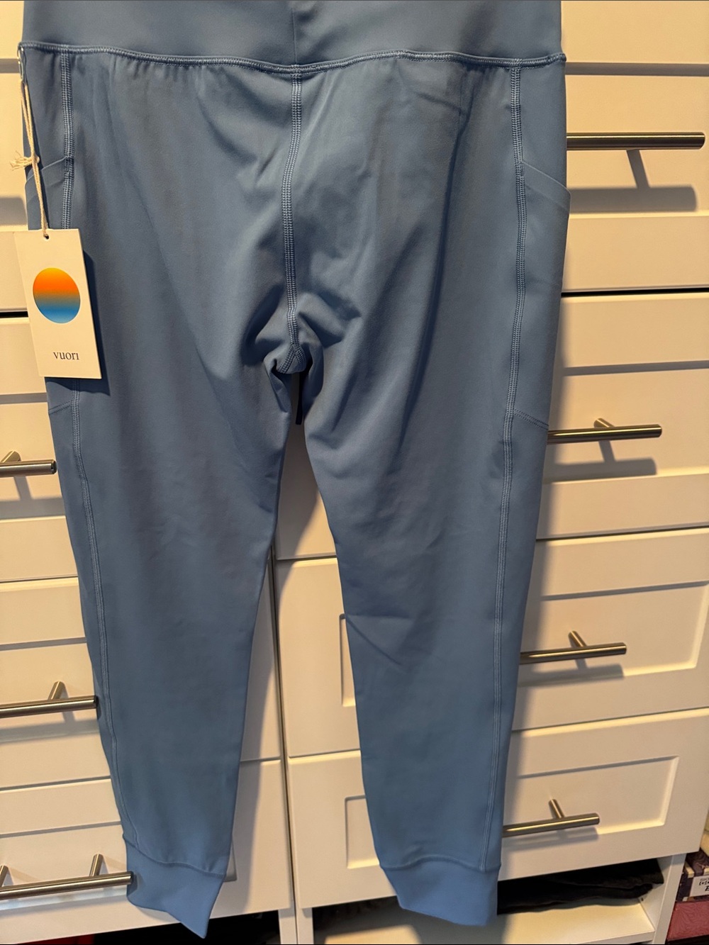Vuori Periwinkle High-Rise Performance Leggings with Drawstring - Picture 6 of 9
